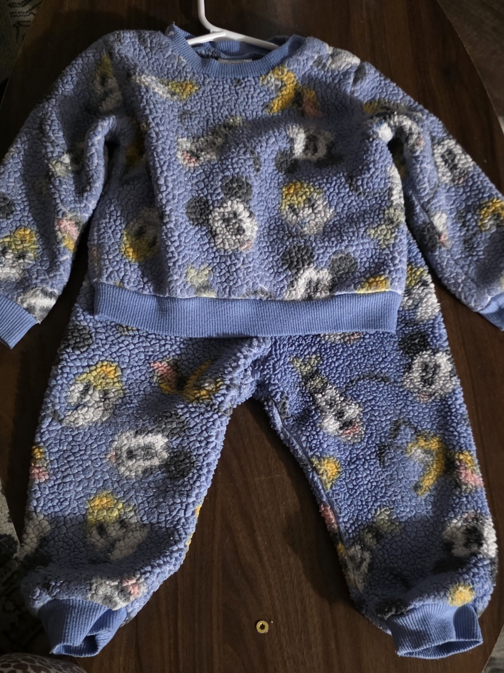 Disney Blue Plush Mickey & Friends Sherpa Pajama Set